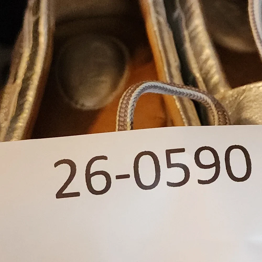 Clarks Boat Shoe 7.5 Wom Cliffrose Silver Metallic Perforated Leather ExtraLight